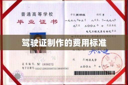 两当驾驶证制作的费用标准
